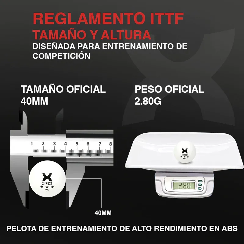 PELOTAS PING PONG SPIN PRO x3 UNIDADES - BLANCAS