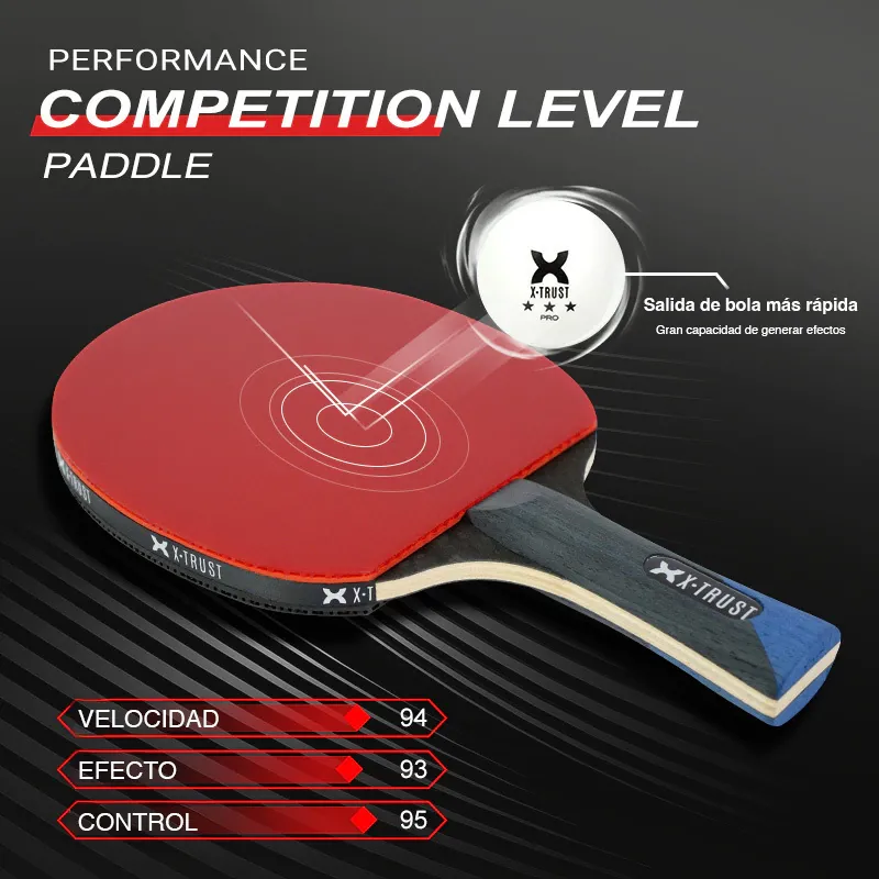 PALETA DE PING PONG VORTEX - 4 ESTRELLAS