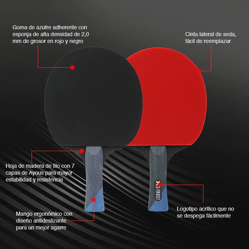 PALETA DE PING PONG VORTEX - 4 ESTRELLAS